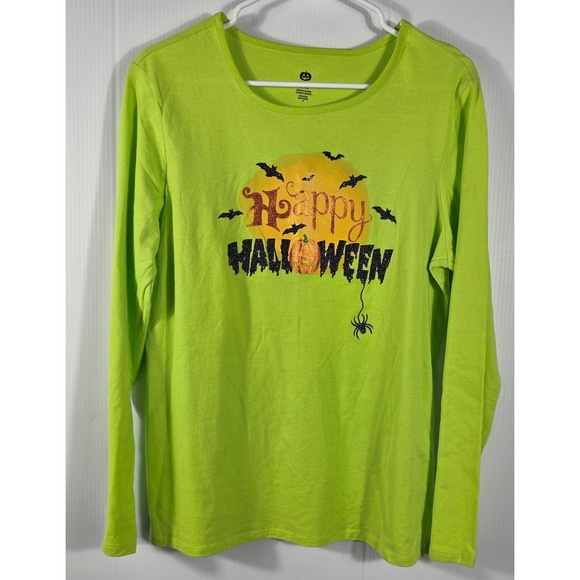 2 Girls Halloween Long Sleeve Shirts  Halloween Pumpkin Spider LARGE/SMALL - Picture 4 of 6